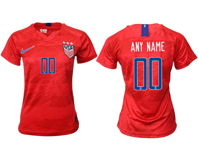Women 2019-2020 Season National Team America away aaa customized red Soccer Jerseys